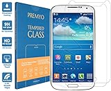 PREMYO 2 Stück Panzerglas Schutzglas Displayschutzfolie Folie kompatibel für Samsung Galaxy S4 Mini Blasenfrei HD-Klar Gegen Kratzer Fingerabdrücke