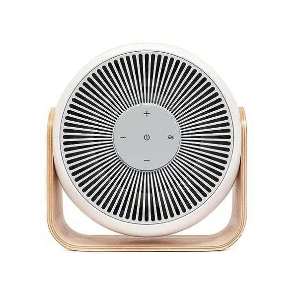 SNOOZ Breez 2-in-1 Smart Bedroom Table Fan & White Noise Machine - Smooth, Powerful Air - Adjustable White Noise - Remote Control, Scheduling, & Smart Features via App