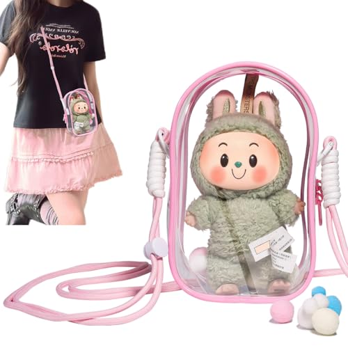 Image of AICase Protective Case for Labubu Plush Doll,Clear Bag for Stadium Events Crossbody Bag Accessories Stadium Approved Clear Purse for Kpop Demon Hunters Ozzy Stray Ateez Saja Concerts Sports Festivals