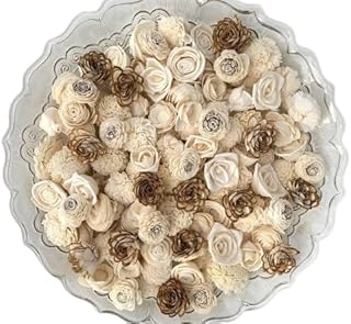 Mini Sola Wood Flower Assortment Random Collection, 20 Pcs Loose Flower Head