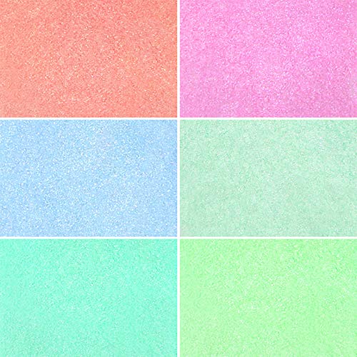 Ice Transparent Aurora Nail Powder, Kissbuty 6 Colors Jelly Neon Rainbow Holographic Chameleon Powder Multi Chrome Nails Power Aurora Effect Iridescent Pigment Glitter Pearlescent Nail Art Glitters #TOP2