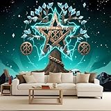 Fototapete Baum des Lebens Wikinger Waffen 350x256 cm Vlies Wandtapete Tapete 3D Effekt Vliestapete Matt Wasserdicht Wandtapete für Wohnzimmer Schlafzimmer Wohnung Sanierung Wandbilder Wanddeko