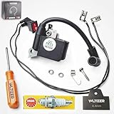 VOLTIZER 4140 400 1308 Ignition Coil Module with Dual Terminals, Kill Wire & NGK Spark Plug, Fits