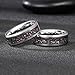 JEWPER Tungsten Rings for Men 8mm Black/Silver/Gold Fashion Promise Wedding Band Hammered Groove Meteorite Orbo Carbide Beveled Polished Edge Comfort Fit(12)