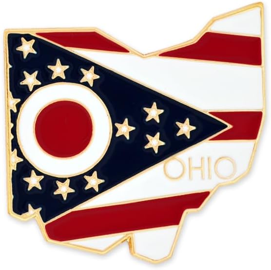 State Shape Flag Lapel Pin by PinMart