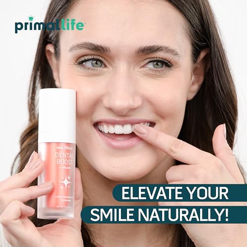 Image of Primal Life Organic Real White Dental Boost - Natural, Organic Teeth Whitener - Peroxide Free - Nano-Hydroxyapatite Paste