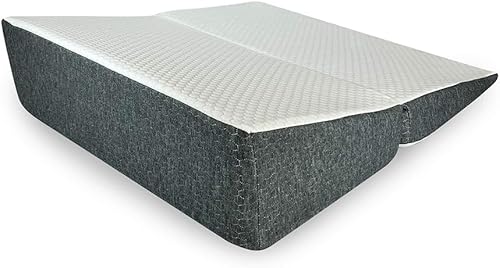 Miniatura 3 de AMiNA Bed Wedge Pillow 7 Inch Gray & White – Foldable Body Wedge Pillow for Sleep Apnea, Acid Reflux and Post Surgery, Incline Support with Washable
