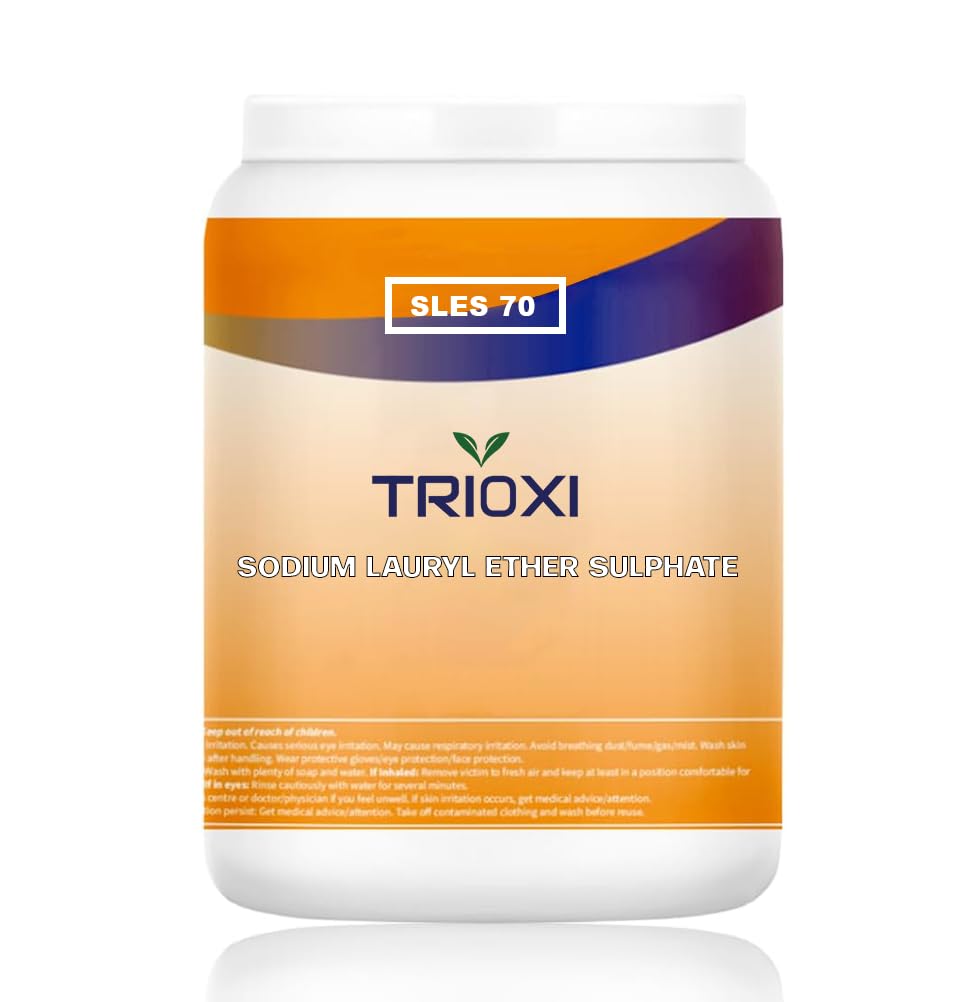 Trioxi Pure SLES 70% Sodium Lauryl Ether Sulfate 1KG – Detergent & Cosmetic Grade