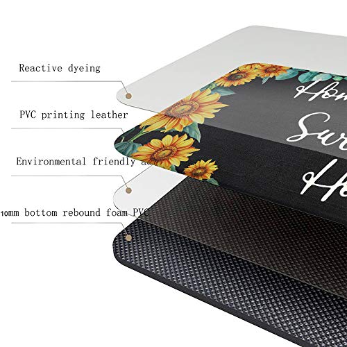 Famibay Kitchen Mat Set,Anti Fatigue 2Piece Farmhouse Sunflower Kitchen Rugs And Mats Non Slip Waterproof Easy Clean Carpets Rugs For Kitchen Floor Sink Laundry Runner Area Rug Carpet thumb #4