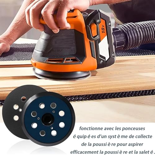 ANBOO 2 Ersatz-Schleifpads mit 8 Löchern, 5 Zoll, Makita Schleifpads, Ersatzschleifpads mit Haken und Schnallen, kompatibel mit Makita BO5010, BO5030K, BO5031K, BO5041K