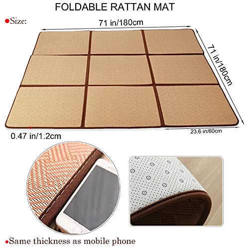 Tapete Tatami Japones 180x180 cm Memory Foam Marrón miniatura 2