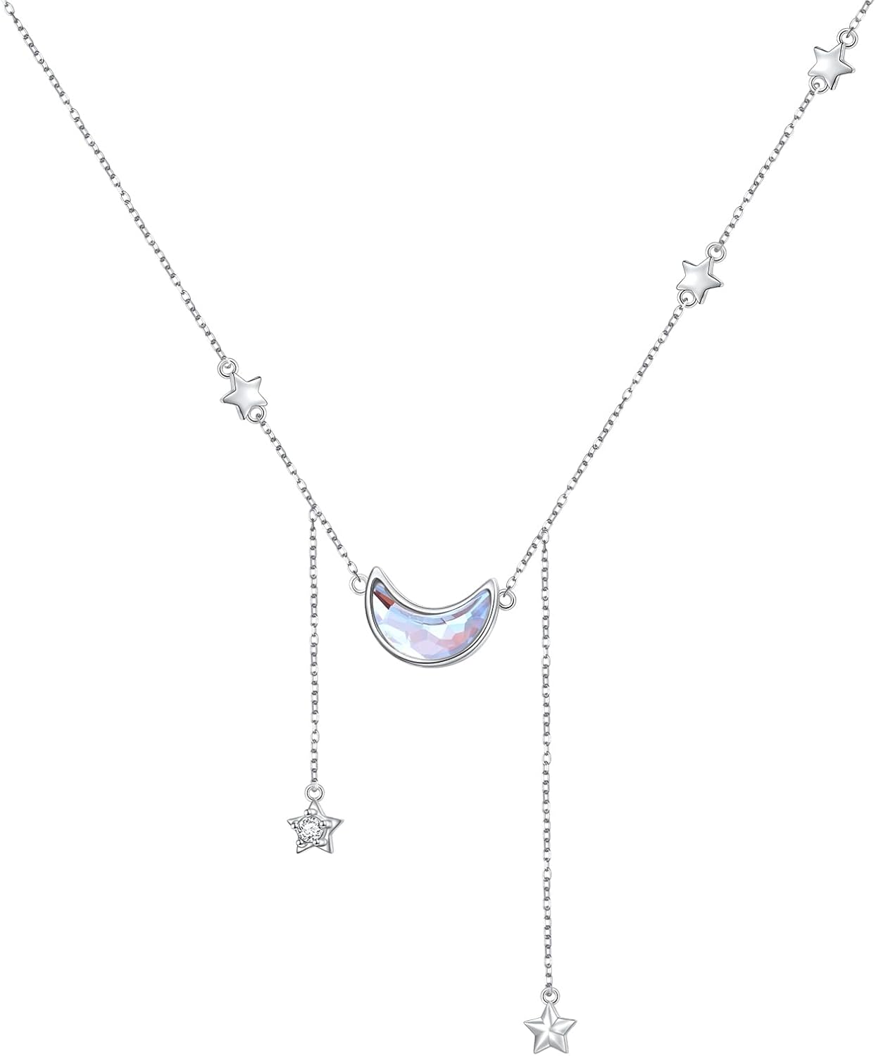 925 Sterling Silver Crescent Moon and Star Pendant Oman Ubuy