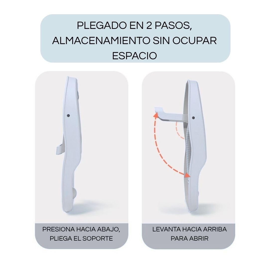 Cojín de Baño para Bebé Recién Nacidos | Almohada Flotante y Antideslizante | Apoyo Ergonómico para la Bañera | Suave, Seguro y Fácil de Secar (Gris)