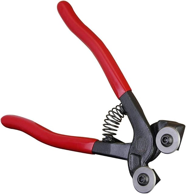 TANCUDER Glass & Ceramic Tile Nippers,Mosaic Tile Cutter with Pro-Grip Handle and Carbide Wheels Blades Cutting Plier DIY Tool