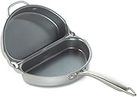 Nordic Ware Italian Frittata & Omelette Pan - Nonstick Aluminum Dual-Side Hinged Design, Stovetop & Oven Safe, Easy Flip