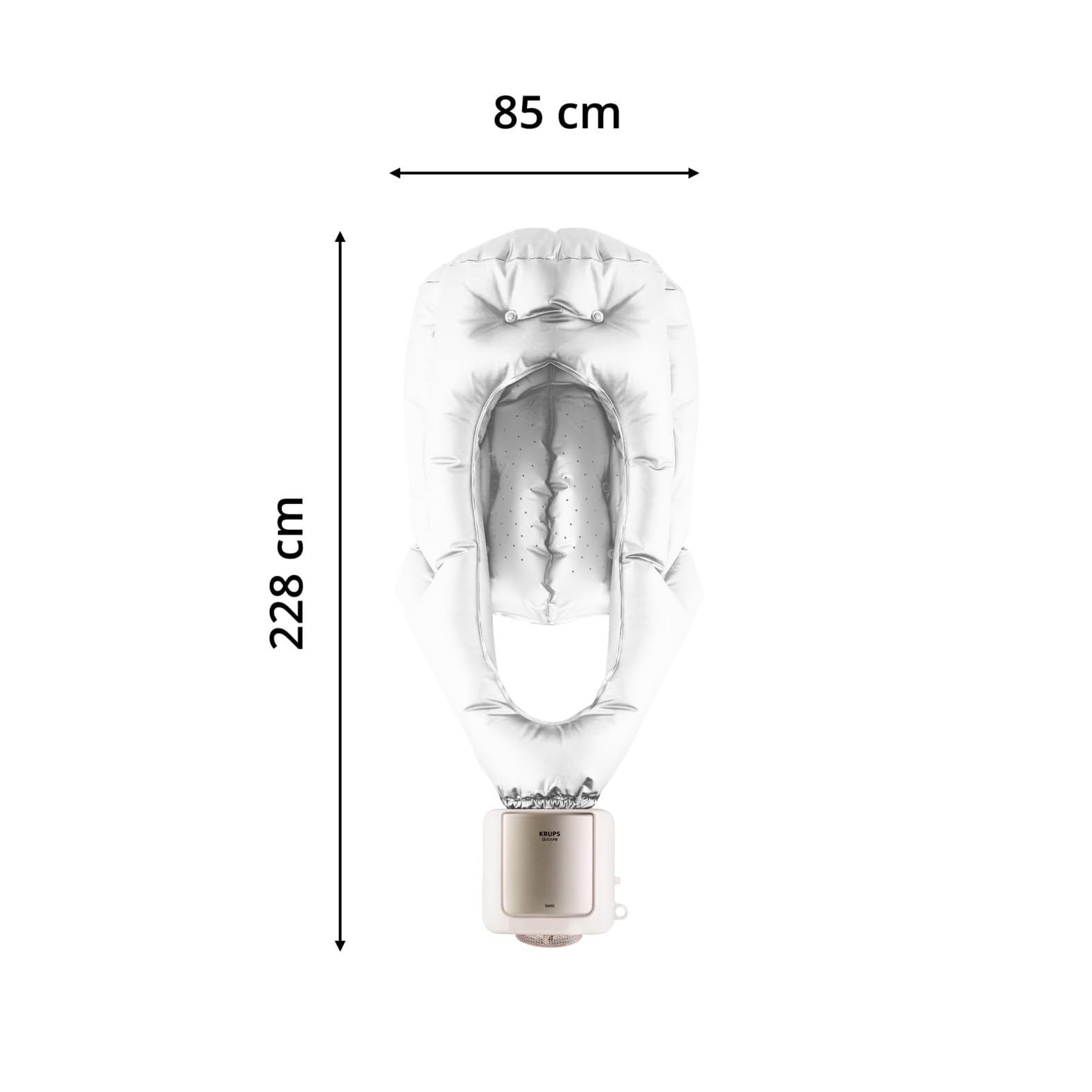 Krups Trockenhaube, 2 Temperaturstufen, Kaltluft-Funktion, Für voluminöses Haar, Langes Kabel, Aufbewahrungstasche, 600 Watt, Weiß, CF6000N1