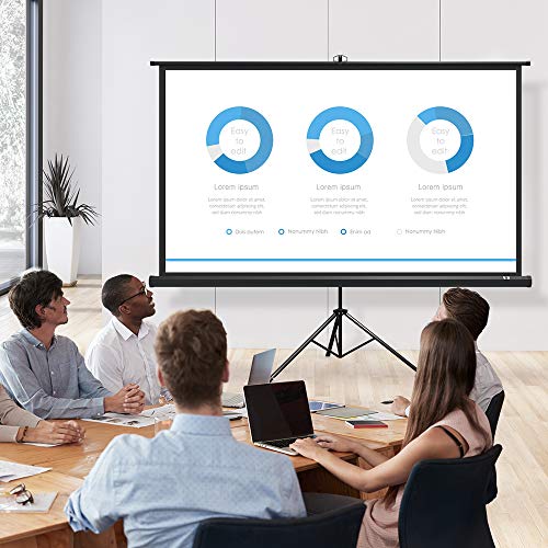 TaoTronics Projector Screen with Stand, 120" Indoor Outdoor Projector Screen 4K HD with Wrinkle-Free Design (Easy to Clean, 1.1Gain, 160° Viewing Angle & Includes A Carry Bag) - Thumbnail 6
