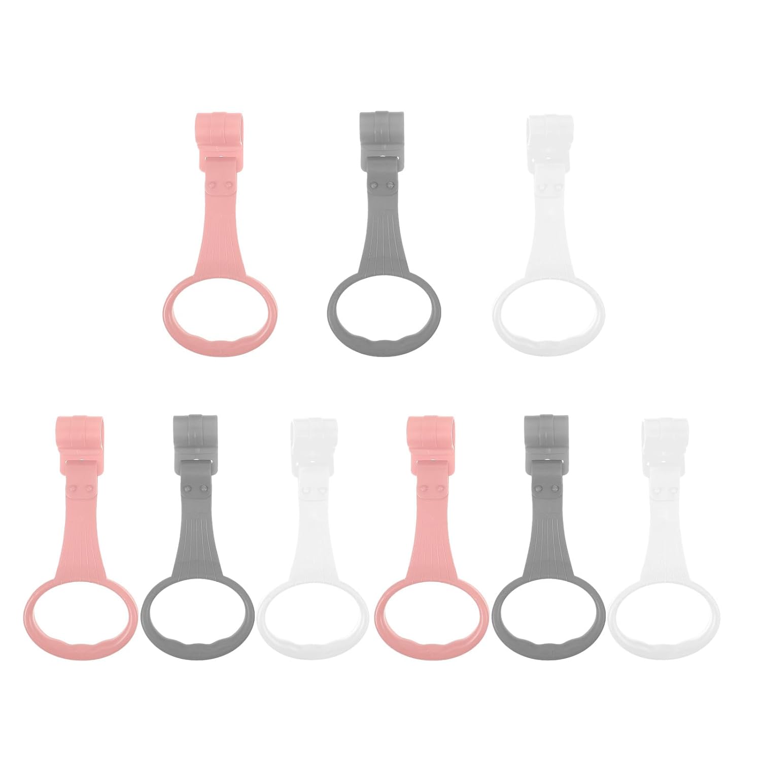 ERINGOGO 9pcs Baby Pull Up Rings: Colorful Playpen Handles - Infant Standing Training Aid - Crib Pull Rings for Walking Exercises Early Motor Skills Development