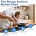 Upgraded Surface Burner Caps Set Replacement for GE Gas Range/Stove/Oven,wb29k10009-1 Small Cap-2.6 inches wb29k10001-2 Medium Caps-3.2 inches wb29k10006-1 Large Cap-3.5 inches,Shiny Black(4PCS)