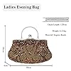 CORIOS Damen Handgemachte Perle Handtasche Floral Abendtasche Vintage Clutch Tasche Elegante Schultertasche Klein Tasche Kette Umhängetasche Hochzeit Bankett-Party Abschlussball Tasche Kaffee #2