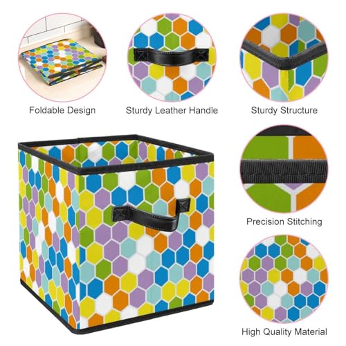 Bac de rangement jaune et orange pliable pour dressing et maison - 5