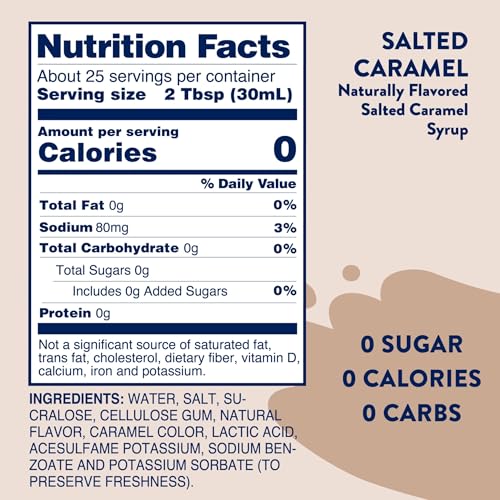 Jordans Skinny Syrups Jordan Skinny Syrup Sugar Free Salted Caramel,one 25.4 ounce bottle