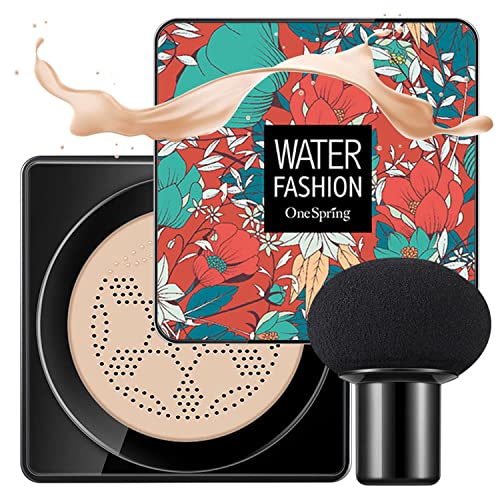 CC Creme, Pilzkopf Luftkissen, Flüssige Grundierung, BB Creme, Concealer Abdeckung, Make up Concealer für Gesicht und Hals, Primer Langlebig und Perfekte Abdeckung, (Elfenbein) Cover