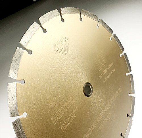 ALSKAR DIAMOND USA ADLSS 10 inch Dry or Wet Cutting General Purpose Power Saw Segmented Diamond Blades for Concrete Stone Brick Masonry (10")