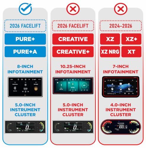 Image of SPARTAN SHIELD [2 PACK] Screen Guard For TATA TIAGO 2026 Facelift || Pure+ & Pure+A || 8 Inch Infotainment Touchscreen + 5 Inch Instrment Cluster Protector | Anti Scratch | Water Resistant | HD Clear | High Touch Sensitivity | TataTiago Car Display Accessories 2026+ [Not Tempered Glass]