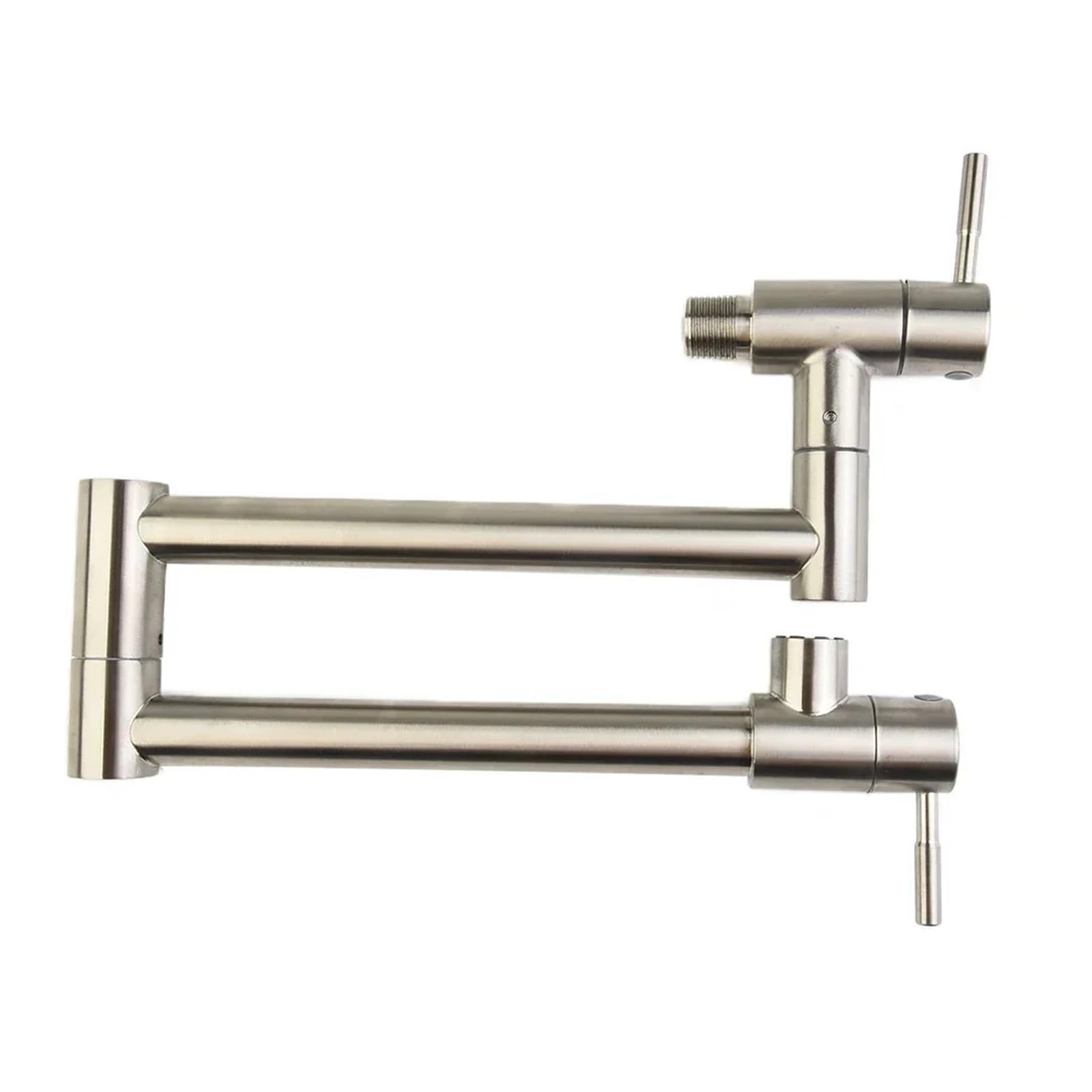 Grifo de Cocina montado en la Pared de latón con un Solo Orificio, Soporte Doble montado en la Pared, Grifo Plegable for llenado de ollas, Giratorio y Plegable