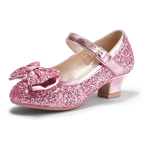 Image of PANDNAINJIA Girls Dress Shoes Toddler Heels Mary Jane Pumps