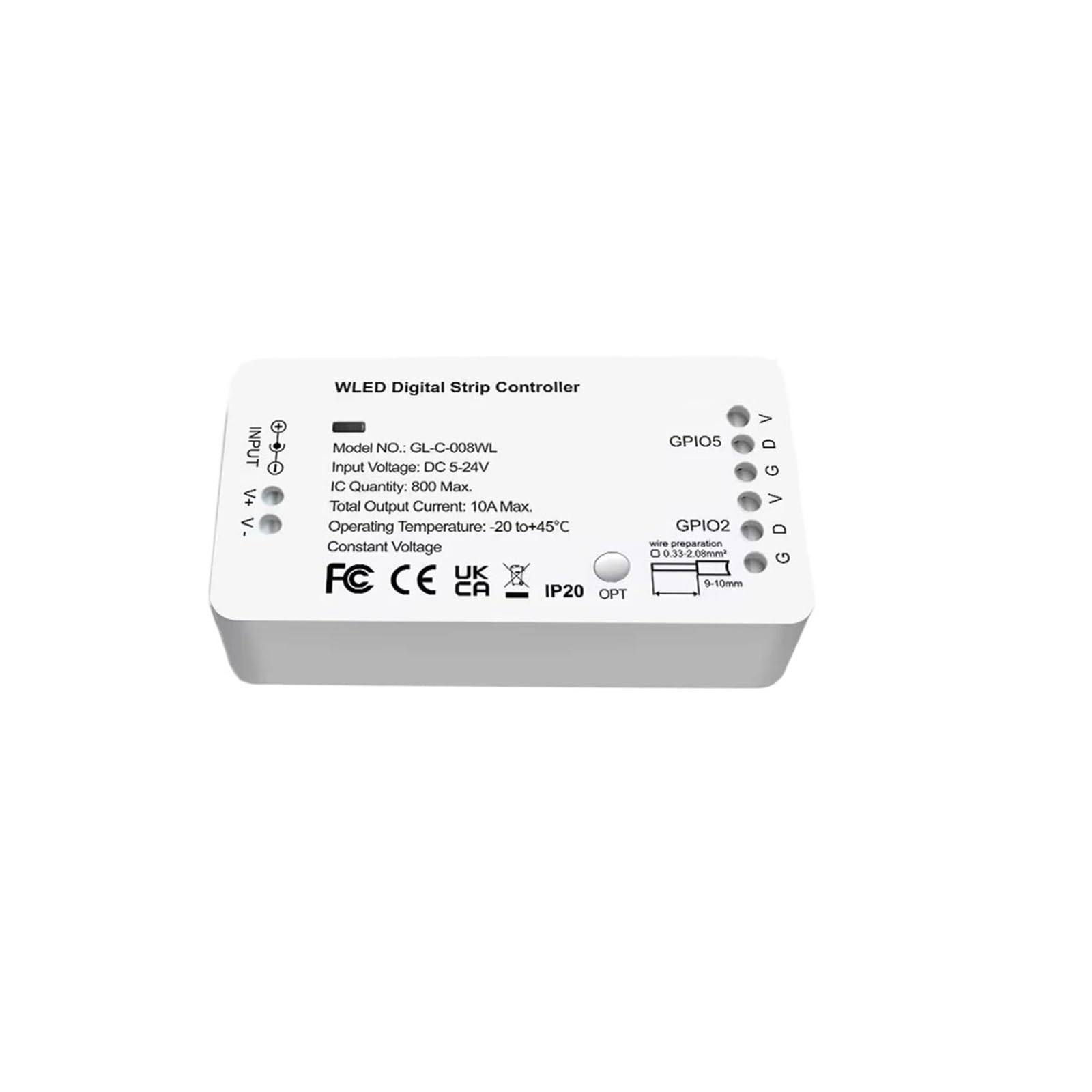 Controlador de tira de luz LED digital inteligente para efectos dinámicos y píxeles de 5V-24V