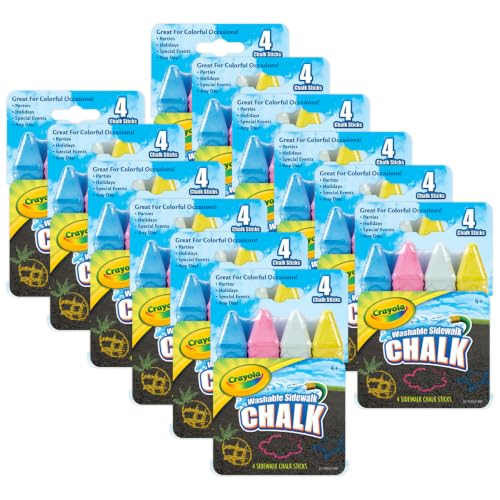 Crayola Sidewalk Chalk 4/Pkg, Multi - image 1
