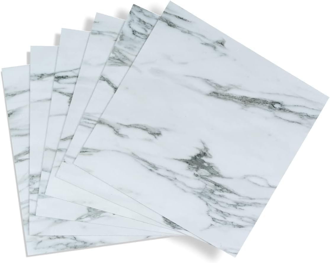 d-c-fix self Adhesive Floor Tiles Premium Marble Stone Effect 11 Pack 30,5 cm x 30,5 cm - Peel and Stick Vinyl Stickers for Bathroom & Kitchen