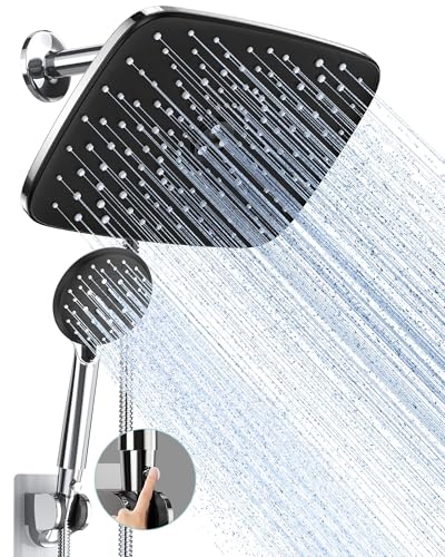Veken 11.8 Inch Rain Shower Head with Handheld- High Pressure