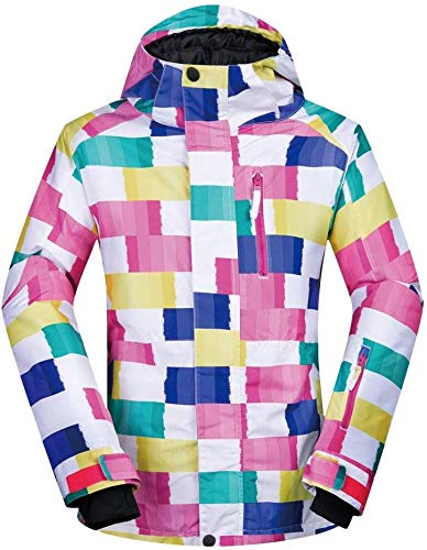 Veste de ski imperméable pour femme MU multicouleur en taille M pour sports d'hiver