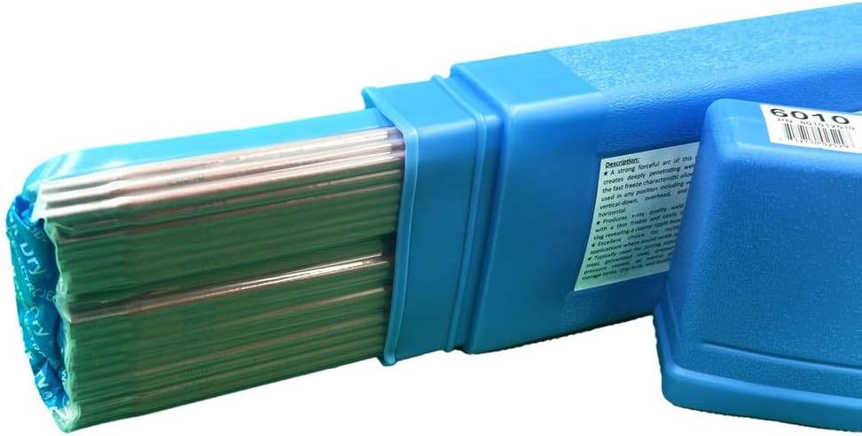 6010 Welding Rod 3/32", E6010 Stick Welding Electrodes 5Lbs with Smooth Stable Arc E6010 3/32" (3/32" 5 Pound Box) E6010-094-5