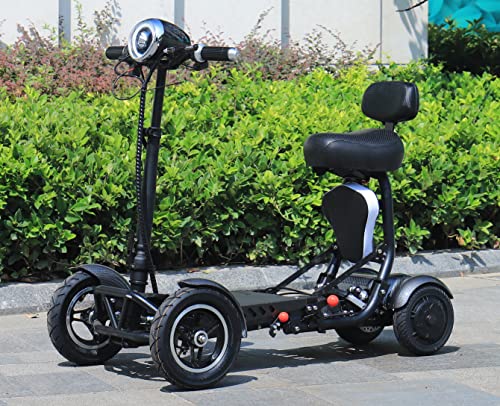 2022 New United Mobility City Slicker Ex Battery Powered Mobility Scooter Heavy Duty Lightweight Folding 17 Miles Range Scooter (Carbonfiber), Multicolor #TOP5