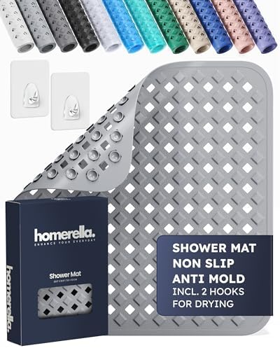 Amazon.com: homerella® Shower Mat Non Slip Anti Mold, Non Slip Shower ...