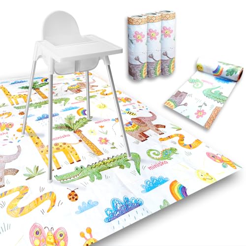 Disposable Splat Mats | 30 Pcs Disposable and Waterproof Splash Mats | Under Highchair Splat Mat for Floor | BLW Baby Led Weaning Supplies | Splash Mat 40