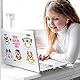 24 Stück DIY Make a Face Aufkleber Blau Aufkleber für Kinder Cartoon Charaktere Aufkleber Machen Sie Ihren eigenen Aufkleber Spaß DIY Sticks für Partytüten Dekorationen