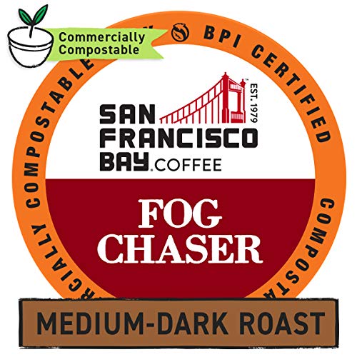 San Francisco Bay Compostable Coffee Pods - Fog Chaser (120 Ct) K Cup Compatible Including Keurig 2.0, Medium Dark Roast #TOP1