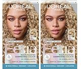 L'Oreal Paris Feria Multi-Faceted Shimmering Permanent Hair Color, 100 Pure Diamond, 2 Count Hair Dye