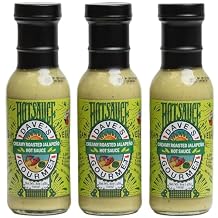 Daves Gourmet Creamy Roasted Jalapeno Hot Sauce - Moderately Spicy & Creamy Jalapeno Sauce - Green Hot Sauce for Tacos, Dips & Marinades - Vegan, Gluten-Free Sauce - 8oz Bottles Pack of 3