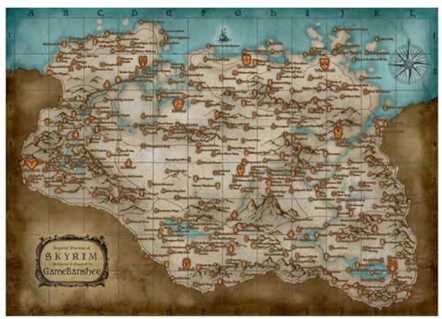 FURLOU Póster De Mapa, Póster Artístico En Lienzo E Impresión De Imagen Artística para Pared, Póster Moderno para Decoración De Habitación Familiar (50 x 75 cm)