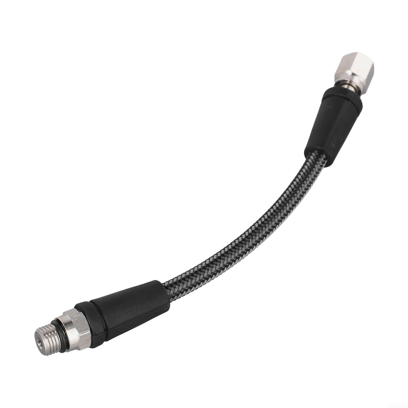 Tubo flessibile ad alta pressione per immersioni subacquee, per tubo regolatore in fibra di carbonio intrecciato 7/16-20UNF, interfaccia per misuratori subacquei, 300 bar, nero, 15 cm