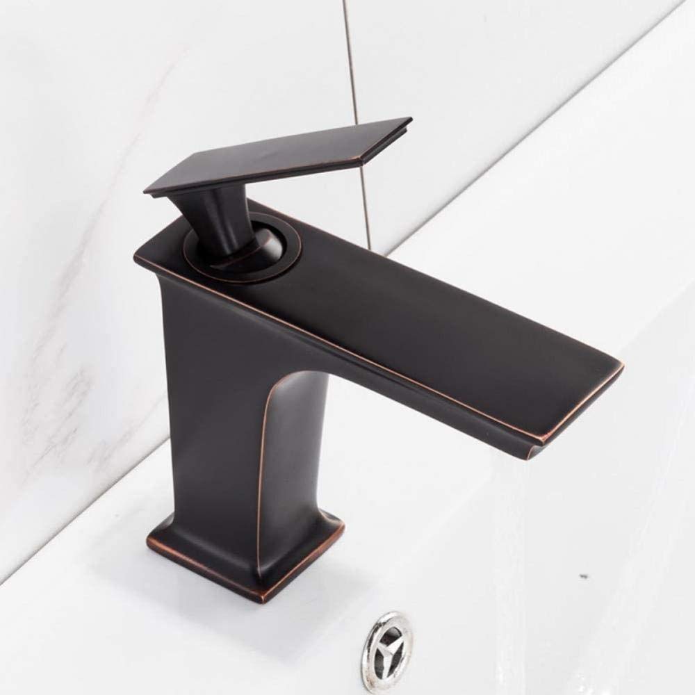 Robinet cascade cuisine noir et mitigeur lavabo pour rénovation