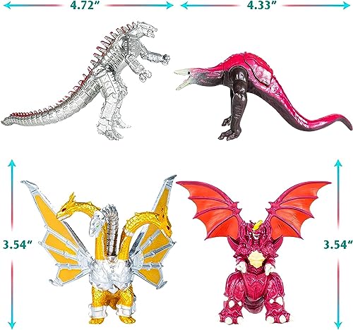 JAYKENIXO 10pcs New Dragon Action Figures King of The Monsters - Dragon VS Kong Mini Monster Orangut