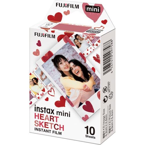 Fujifilm Instax Mini Film (Heart Sketch / 10 Sheets)