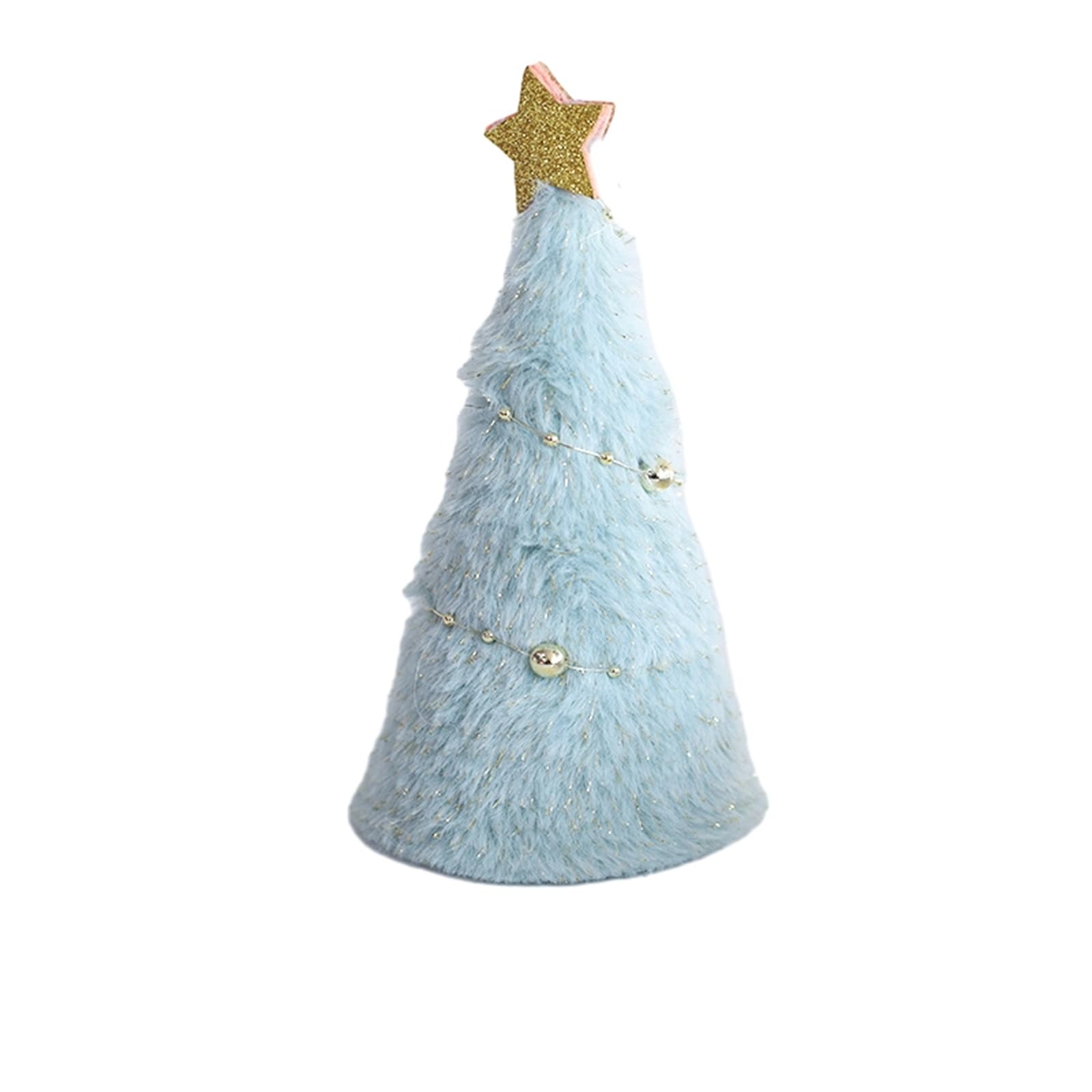 Christmas Tree Five Pointed Star Plush Toppers Decorations Unique Charm Ornament for Holiday Atmospheres Star Toppers
